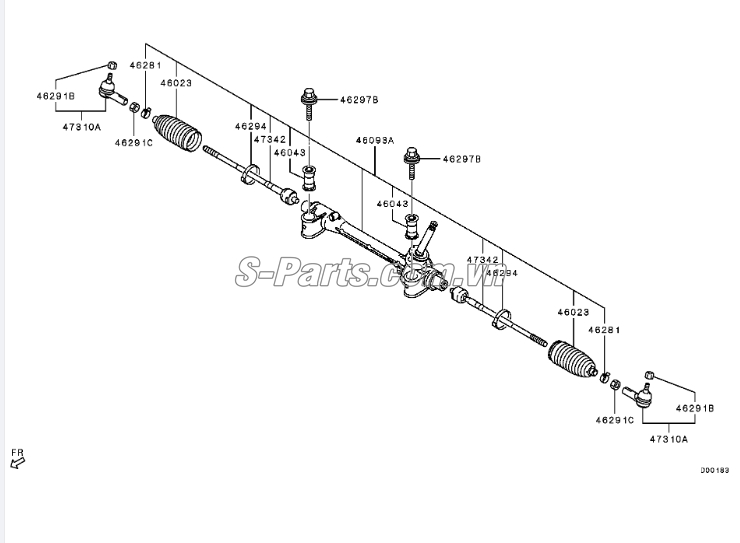Thước lái trợ lực điện Mitsubishi Attrage 2014