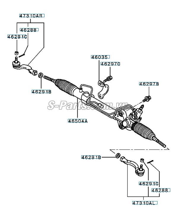 Thước lái trợ lực dầu Mitsubishi Triton 2005-2009