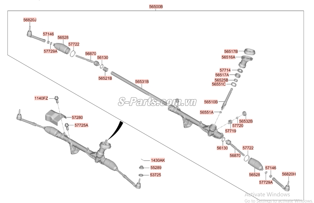 Chụp bụi thước lái Hyundai Santafe 2019-2021