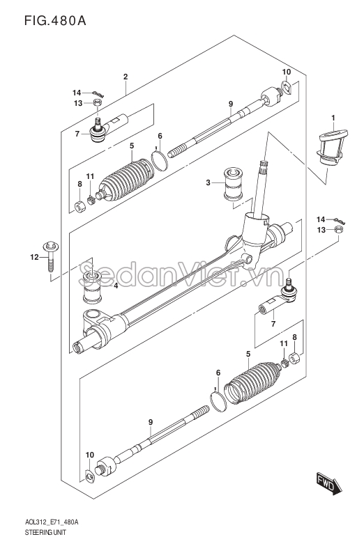 Chụp bụi đầu thước lái Suzuki Ertiga 2018