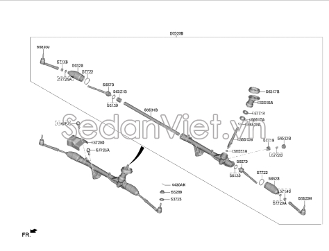 Chụp bụi thước lái Hyundai Santafe 2019-2021