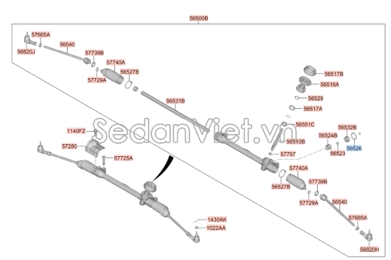 Chụp bụi thước lái Hyundai Creta 2015