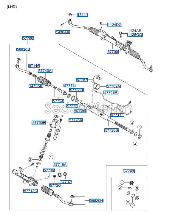 Rotuyn lái ngoài Hyundai Santafe 2010