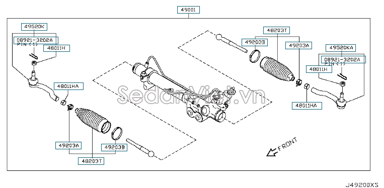Rotuyn lái ngoài  Nissan Navara 2007-2011