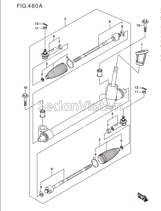 Chụp bụi thước lái Suzuki XL7 2020
