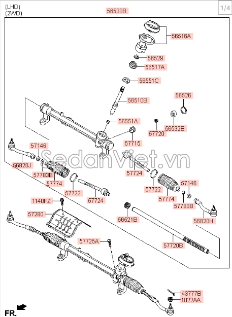 Cao su chụp bụi thước lái Hyundai Tucson 2015