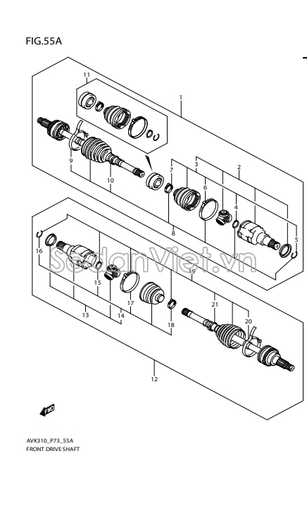 Cây láp Suzuki Celerio 2017