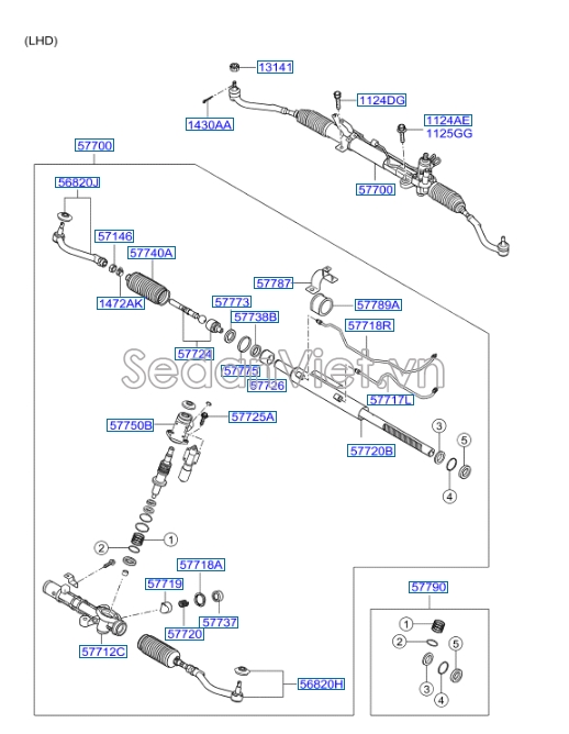 Rotuyn lái ngoài Hyundai Santafe 2010