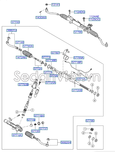 Rotuyn lái ngoài Hyundai Santafe 2010
