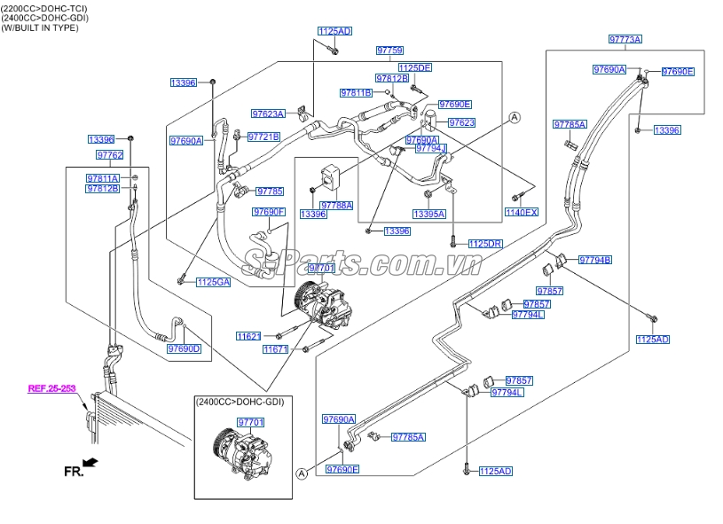 Van áp suất điều hòa Hyundai Starex 2014-2016