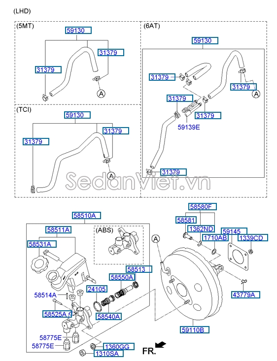 Nắp bình dầu tổng phanh KIA Morning 2015