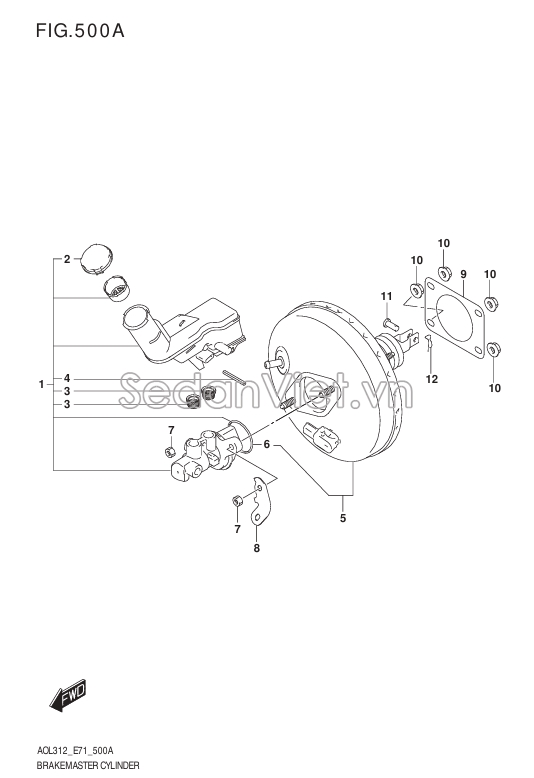Nắp bình dầu phanh Suzuki Swift 2013-2017
