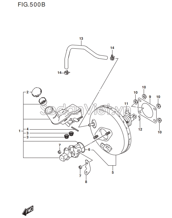 Nắp bình dầu phanh Suzuki Swift 2013-2017