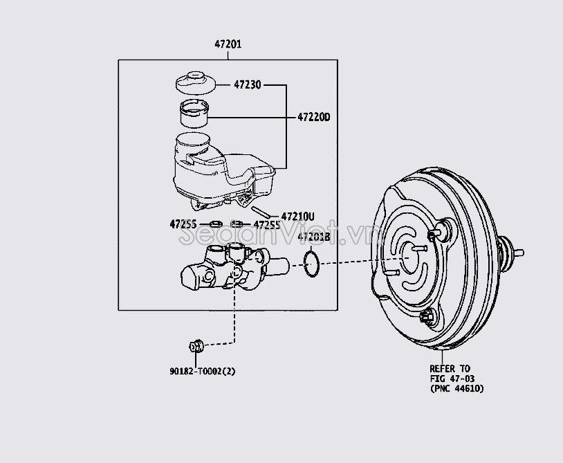Nắp bình dầu phanh Toyota Camry 2012-2015