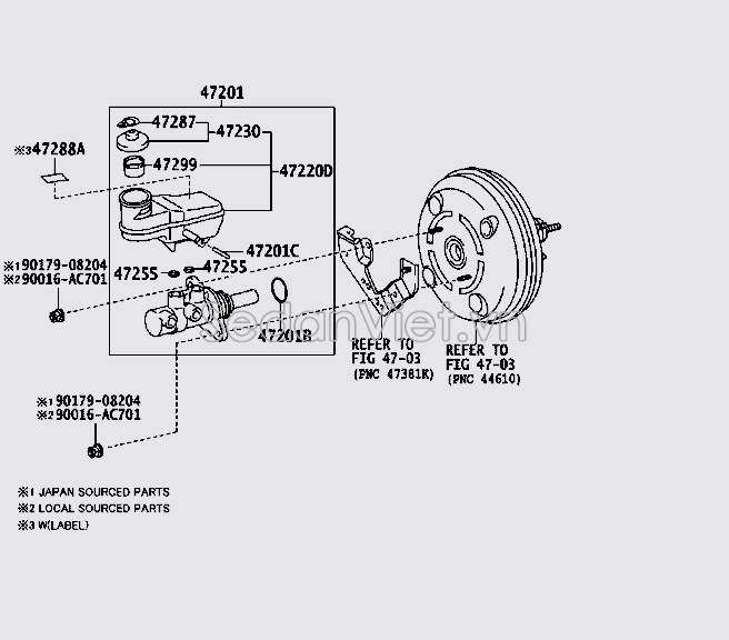 Nắp bình dầu phanh Toyota Vios 2014-2016