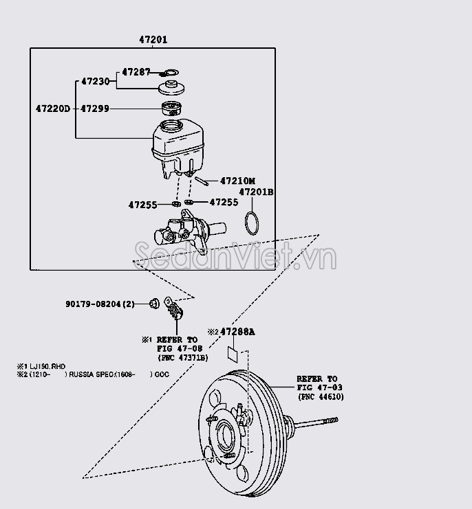 Cốc lọc dầu bình dầu phanh Toyota Land Cruiser Prado 2009-2013