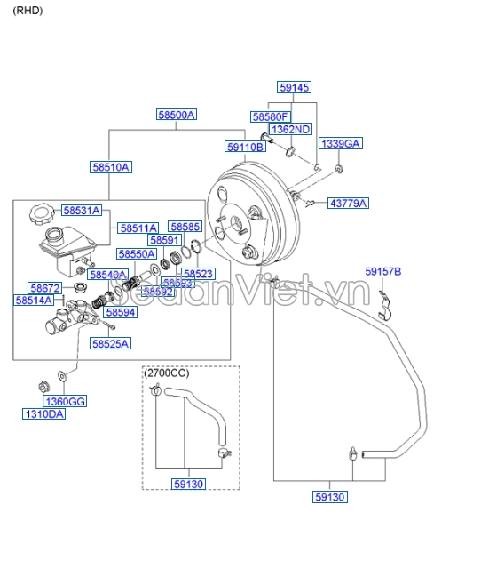 Tổng phanh Hyundai Santafe 2006-2008