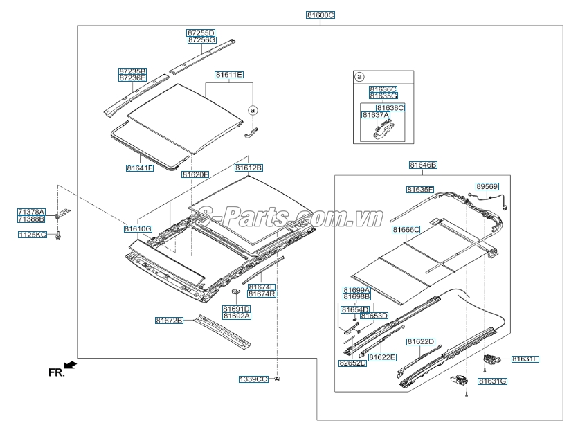 Cần đẩy Hyundai Santafe 2013-2015