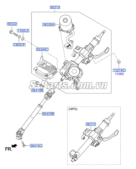 Hộp điều khiển lái điện Hyundai Santafe 2017