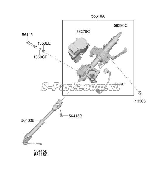 Cọc lái điện Hyundai Santafe 2019-2021