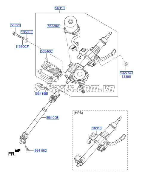 Hộp điều khiển lái điện Hyundai Santafe 2017
