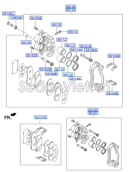 Khớp các đăng lái Hyundai Grand Starex 2008-2013