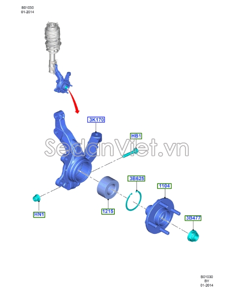 Bi moay ơ trước Ford Ecosport 2013-2016