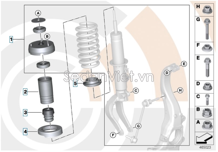 Chụp bụi giảm xóc sau BMW X6 2010-2012