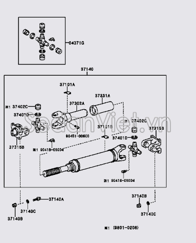 Các đăng cầu sau Toyota Land Cruiser 1998-2007