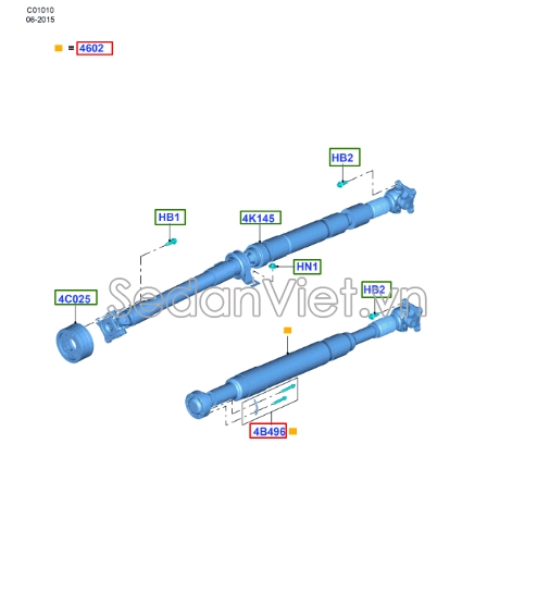 Giảm chấn các đăng Ford Ranger 2013-2014