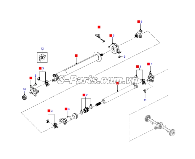 Giảm chấn các đăng Mazda BT-50 2016