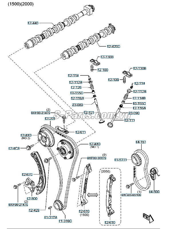 Búa tăng cam mazda 6 2014-2016