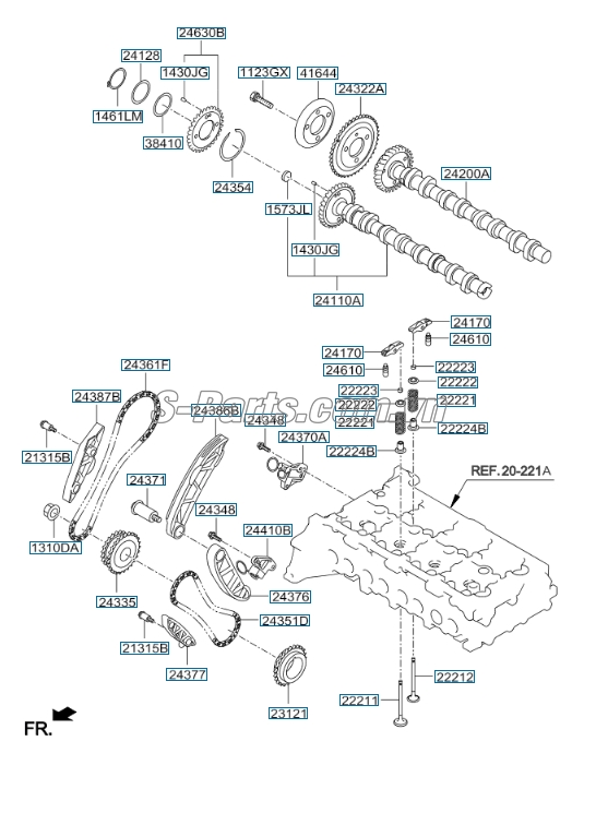 Búa tăng cam KIA Sorento 2009-2013