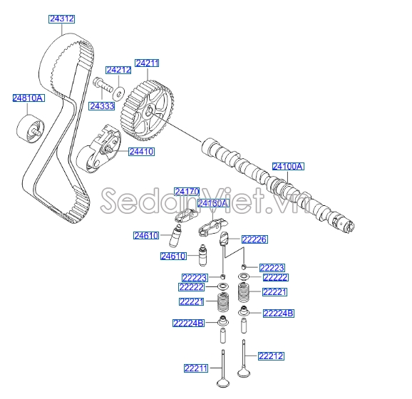 Xuppap xả Hyundai Santafe 2010-2012