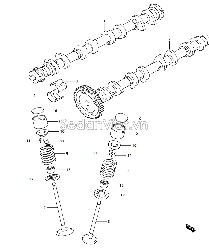 Phớt ghít Suzuki Ertiga 2013-2015
