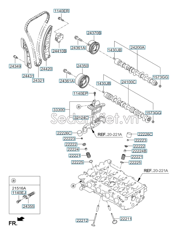 Búa tăng cam Hyundai i30 2008-2011