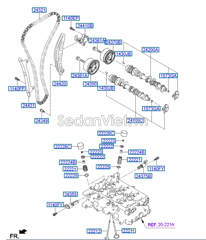 Búa tăng cam Hyundai i10 Grand 2014-2016