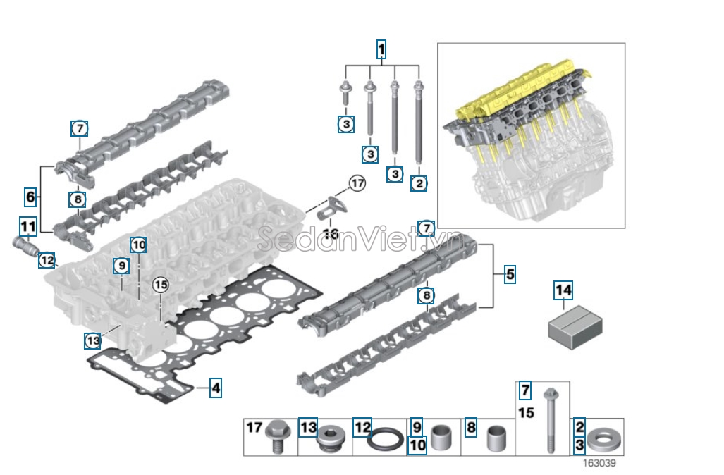 Gioăng mặt máy BMW X6 2010