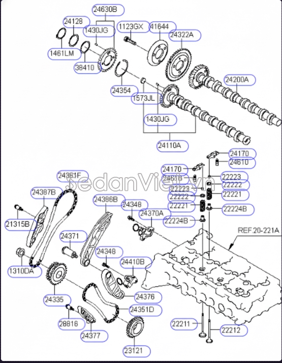 Búa tăng cam Hyundai Tucson 2010-2012