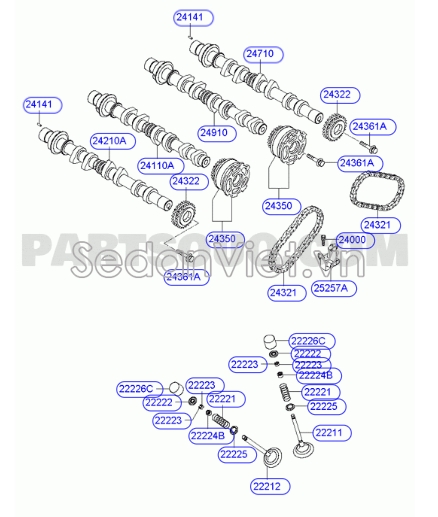 Xuapap nạp Hyundai Santafe 2006-2008