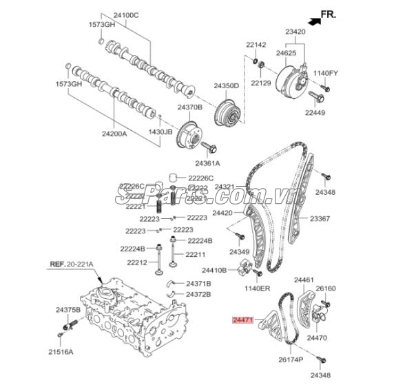 Cảm biến VVTi xả Hyundai Tucson 2010-2012