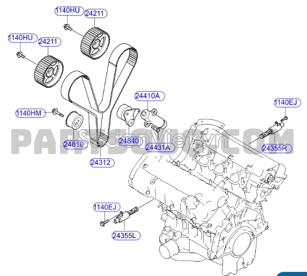 Dây cam KIA Carnival 2004-2007