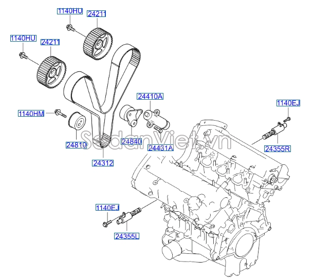 Dây cam KIA Carnival 2004-2007