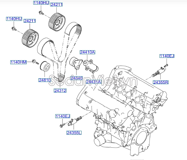 Dây cam KIA Carnival 2004-2007