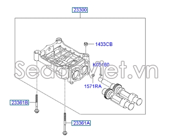 Trục cân bằng đối trọng động cơ Hyundai Santafe 2006-2008