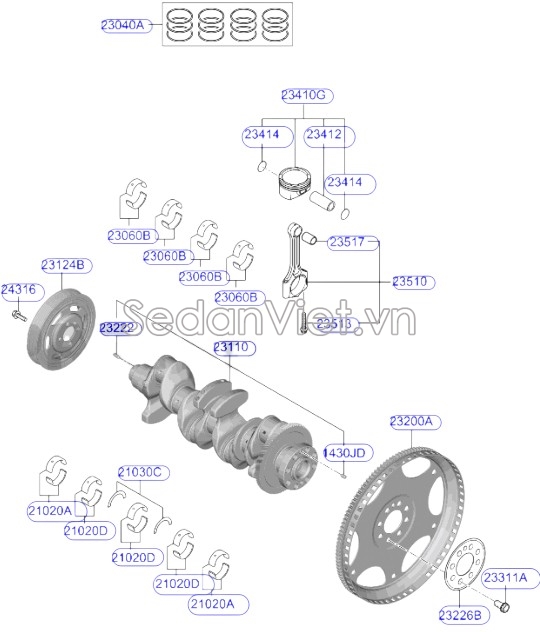 Đĩa từ KIA New Sorento 2014-2017