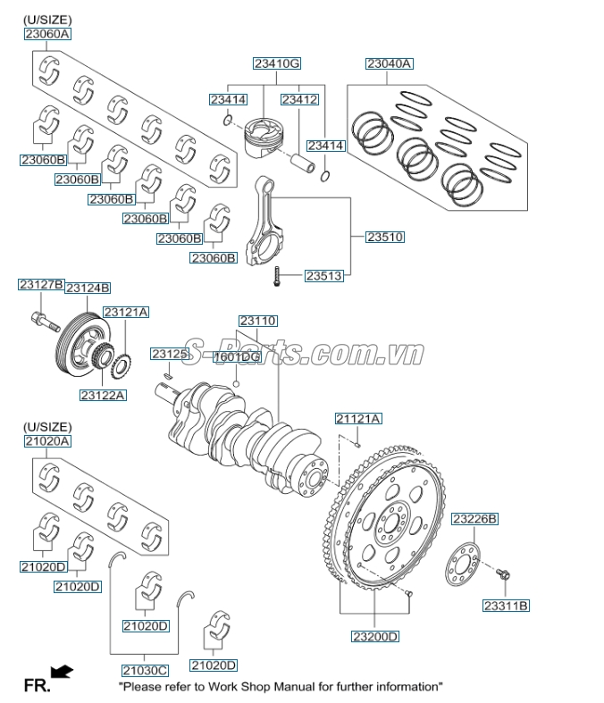 Puly đầu trục cơ Hyundai Veracruz 2008