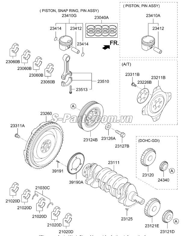 Trục cơ Hyundai Santafe 2010-2012