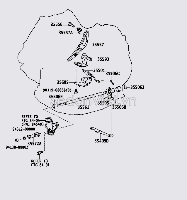 Phớt trục dẫn hướng van hộp số tự động Toyota Camry 2007-2008