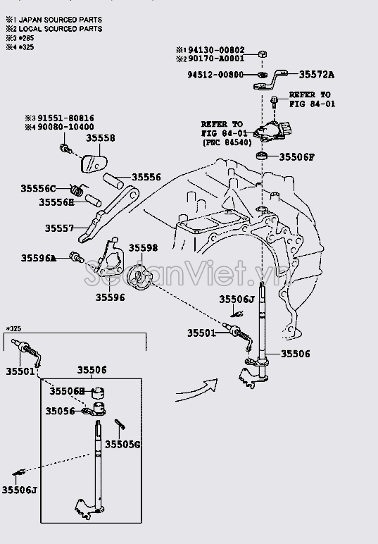 Phớt trục dẫn hướng van hộp số tự động Toyota Camry 2007-2008